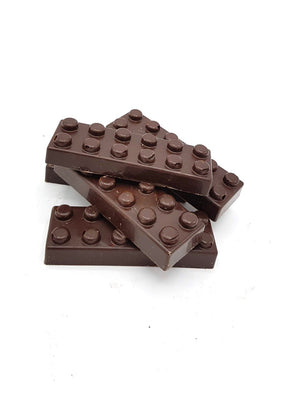 2 stuks Chocolade Lego in zakje