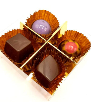 4 soorten ambachtelijke bonbons van Chocoladebox