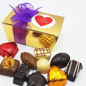 125 gram Belgische bonbons Vaderdag in luxe gouden doosje