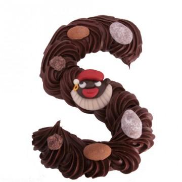 Chocolade-Room gespoten letter 200 gram Puur