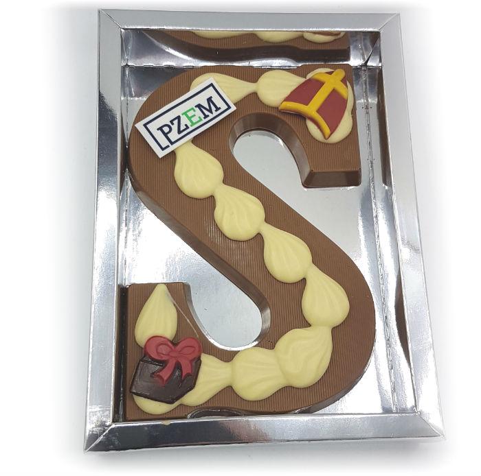 Luxe Chocoladeletter met logo 225 gram Melk chocolade