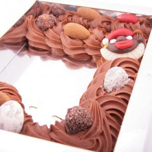 Chocolade-Room gespoten letter 200 gram Melk - bonbons -chocolade - Chocoladebox.nl