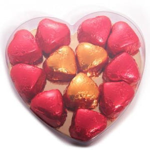Hart gevuld met ambachtelijke hartjesbonbons - bonbons -chocolade - Chocoladebox.nl