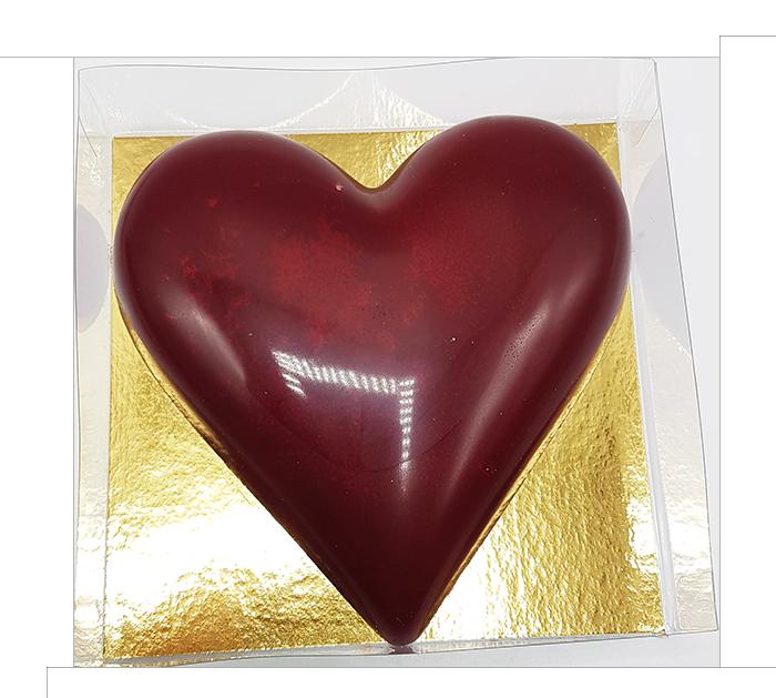 Valentijnshart 200 gram melkchocolade Rood brievenbus