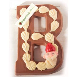 Luxe Chocoladeletter S met logo 225 gram Melk chocolade - bonbons -chocolade - Chocoladebox.nl