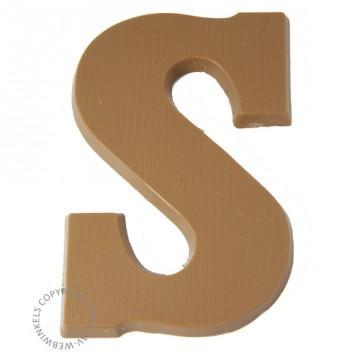 Luxe Chocoladeletter 200 gram Melk zonder decoratie