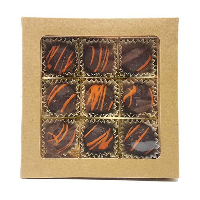 Sinaasappel Chocoladetruffels in luxe craftdoosje