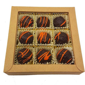Sinaasappel Chocoladetruffels in luxe craftdoosje