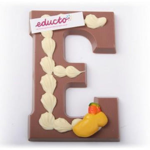 Luxe Chocoladeletter S met logo 225 gram Melk chocolade - bonbons -chocolade - Chocoladebox.nl